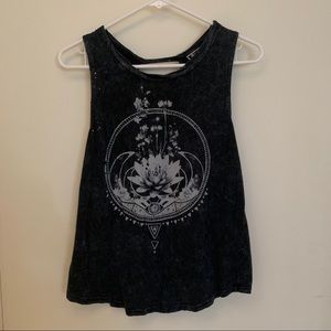 Washed Out Gray TankTop. Open Back Detail. Size XS